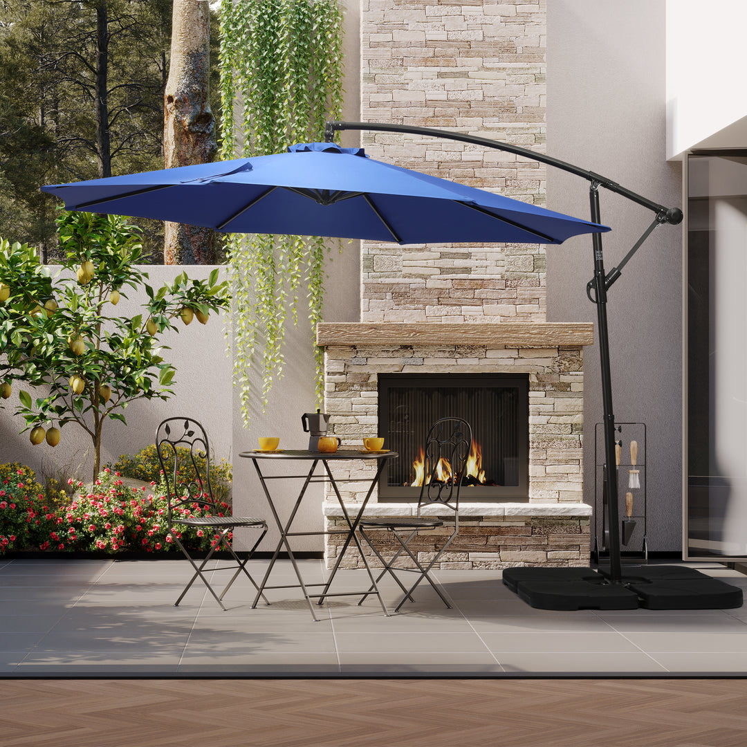 Julia 10 ft. Outdoor / Patio Cantilever Hanging Umbrella