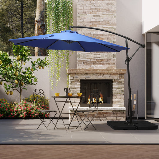 Julia 10 ft. Outdoor / Patio Cantilever Hanging Umbrella