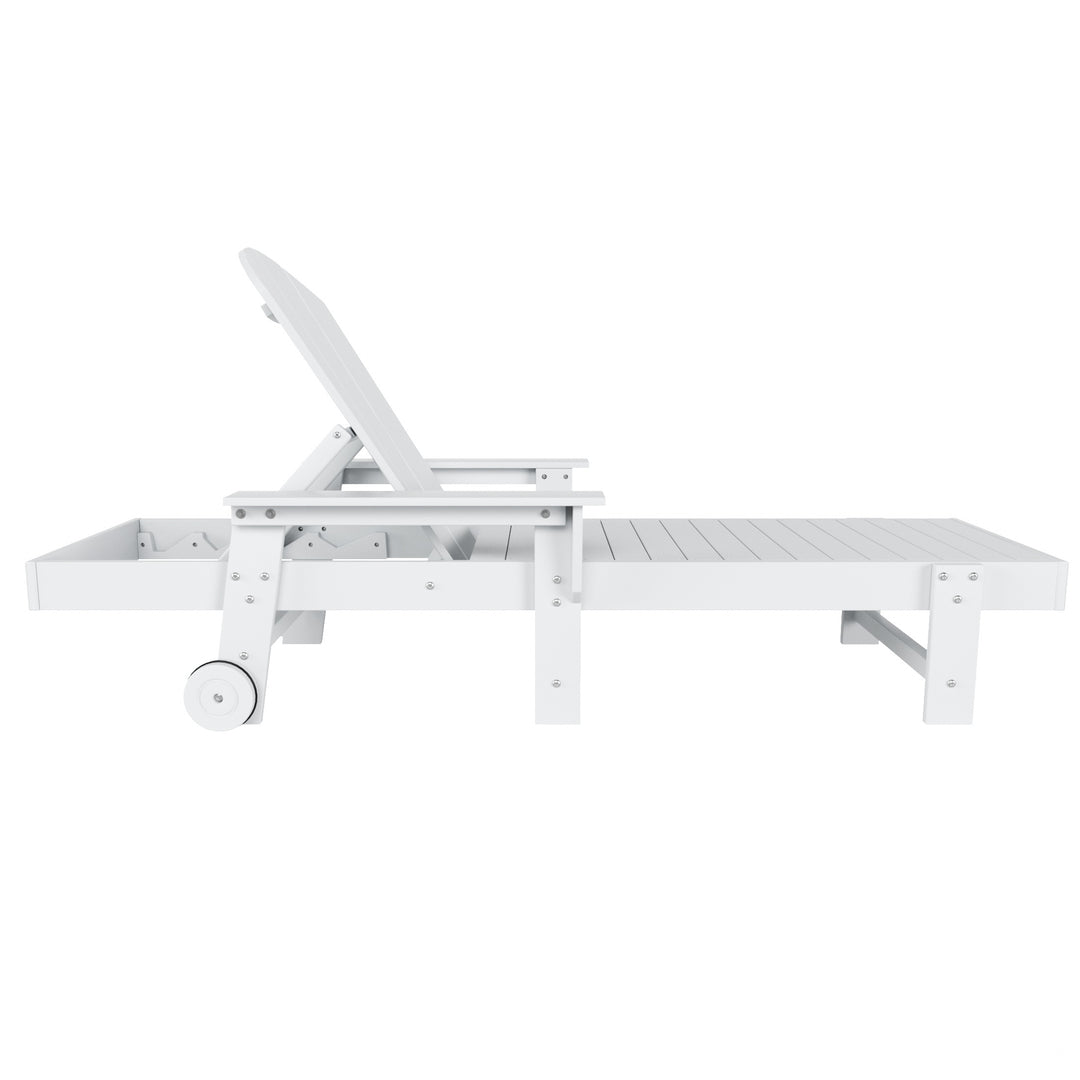 Malibu Reclining Chaise Lounge With Arms & Wheels
