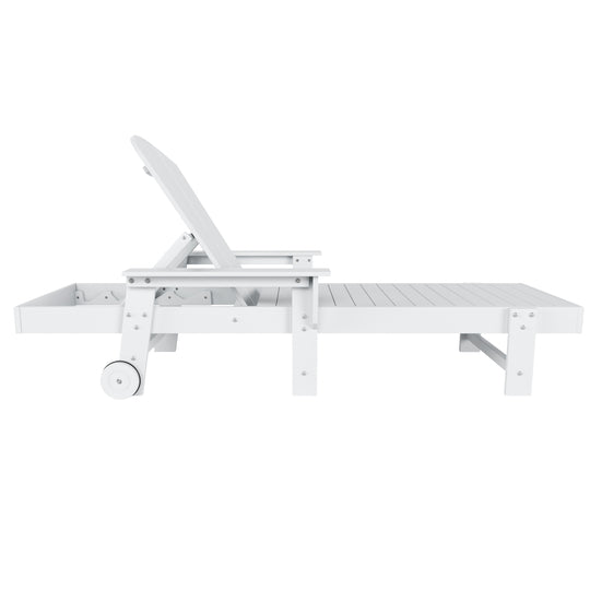 Malibu Reclining Chaise Lounge With Arms & Wheels