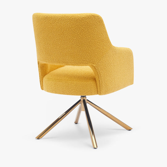 Genevieve Mid-Century Modern Wide Boucle Swivel Accent Arm Chair