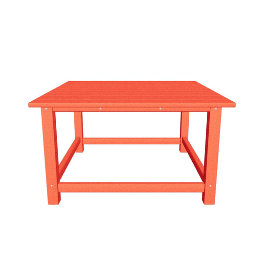 Malibu Low Outdoor HDPE Square Patio Coffee Table