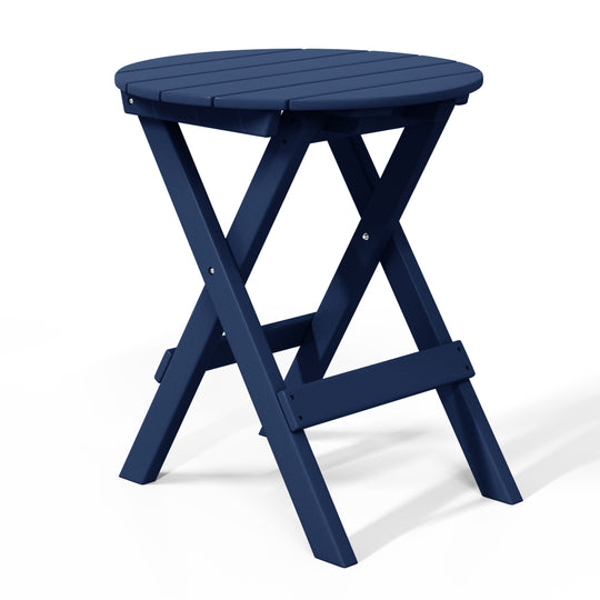 Malibu HDPE Outdoor 24.5 Inch Round Portable Folding Patio Dining Table