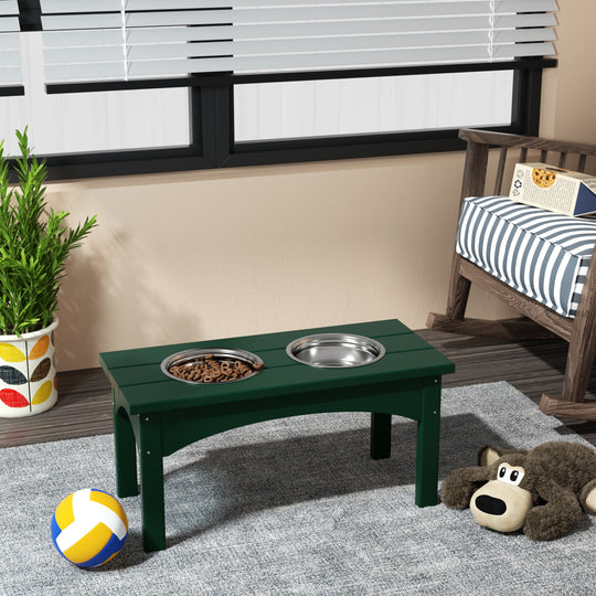 Malibu HDPE Weather Resistant Elevated Pet Feeder