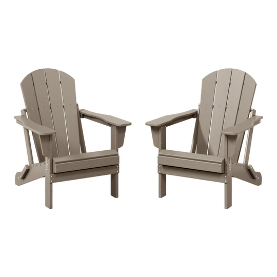 Malibu 2 piece set outdoor folding Poly Adirondack chair