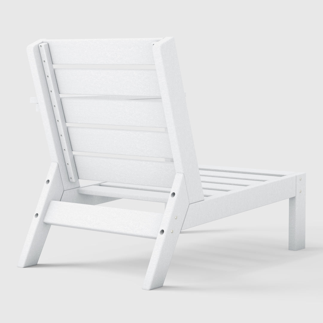 Avalon Outdoor Modern HDPE Patio Club Chair with Deep Seat Cushions