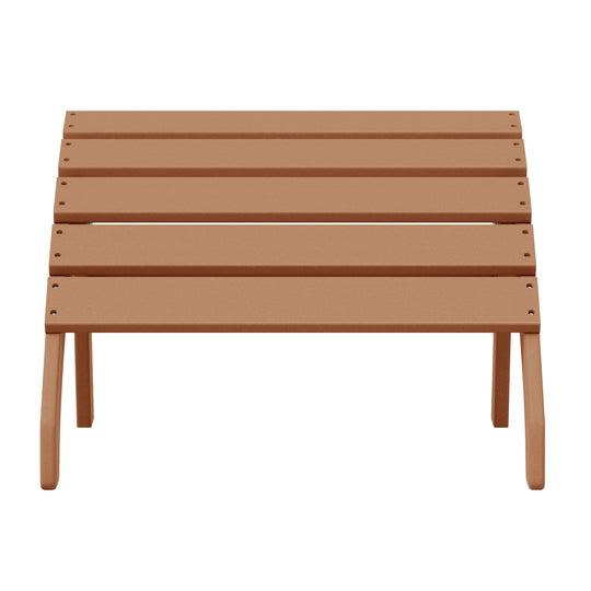 Dylan Outdoor Patio HDPE Adirondack Ottoman Footrest