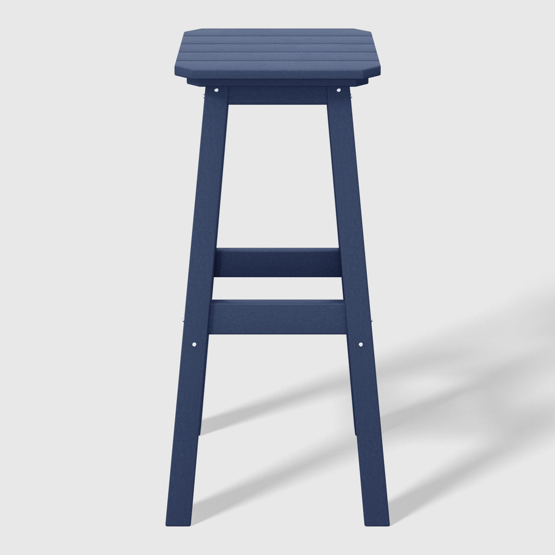 Malibu 29" HDPE Outdoor Patio Square Bar Height Bar Stool