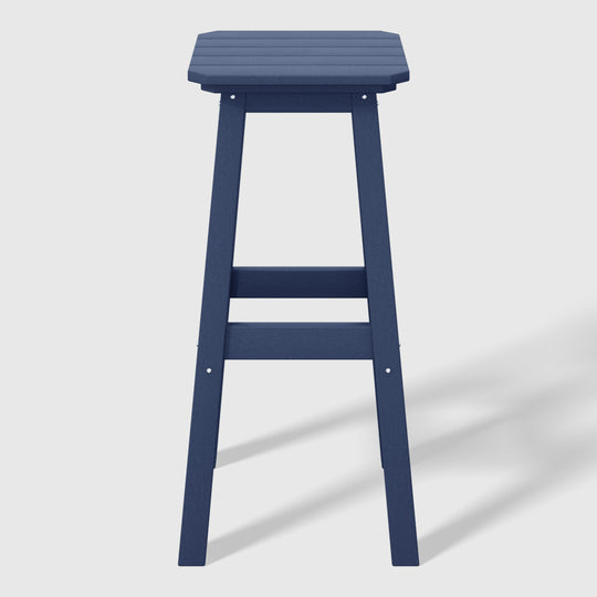 Malibu 29" HDPE Outdoor Patio Square Bar Height Bar Stool
