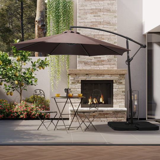 Julia 10 ft. Outdoor / Patio Cantilever Hanging Umbrella