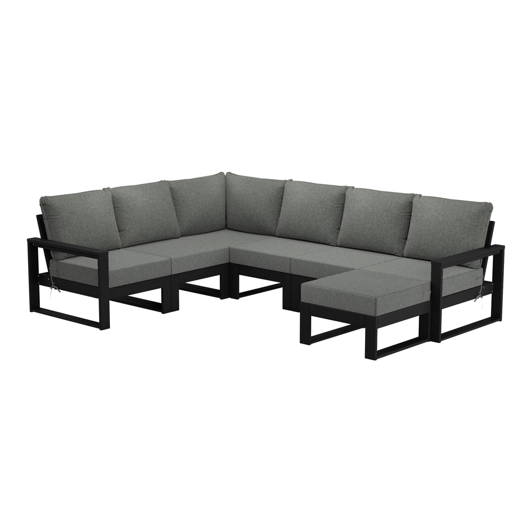 Montara 7-Piece Outdoor Modular L-Shaped Corner Patio Sectional Sofa Set