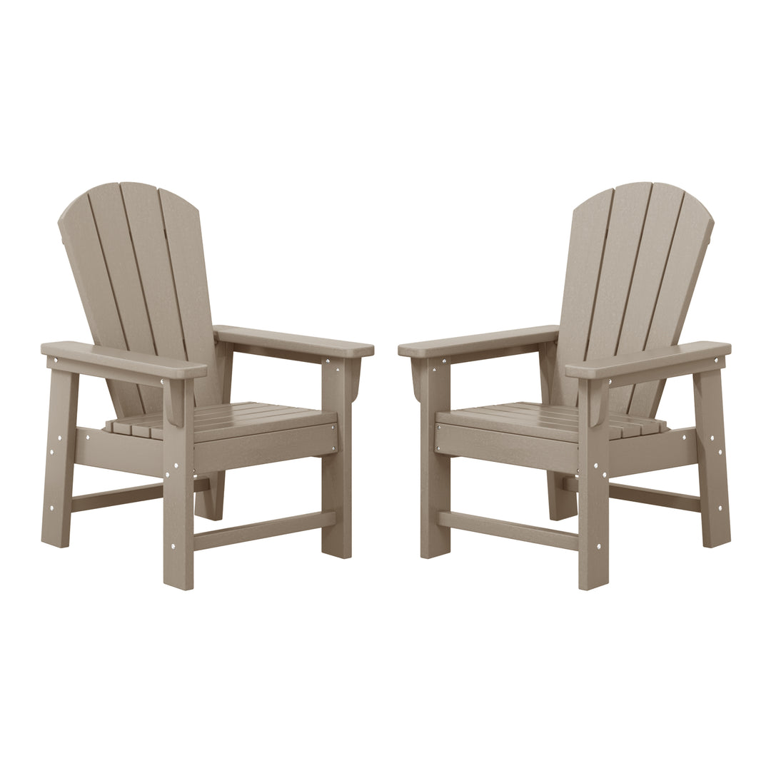Malibu Kids Outdoor Adirondack Plastic Patio Chair (Set of 2)