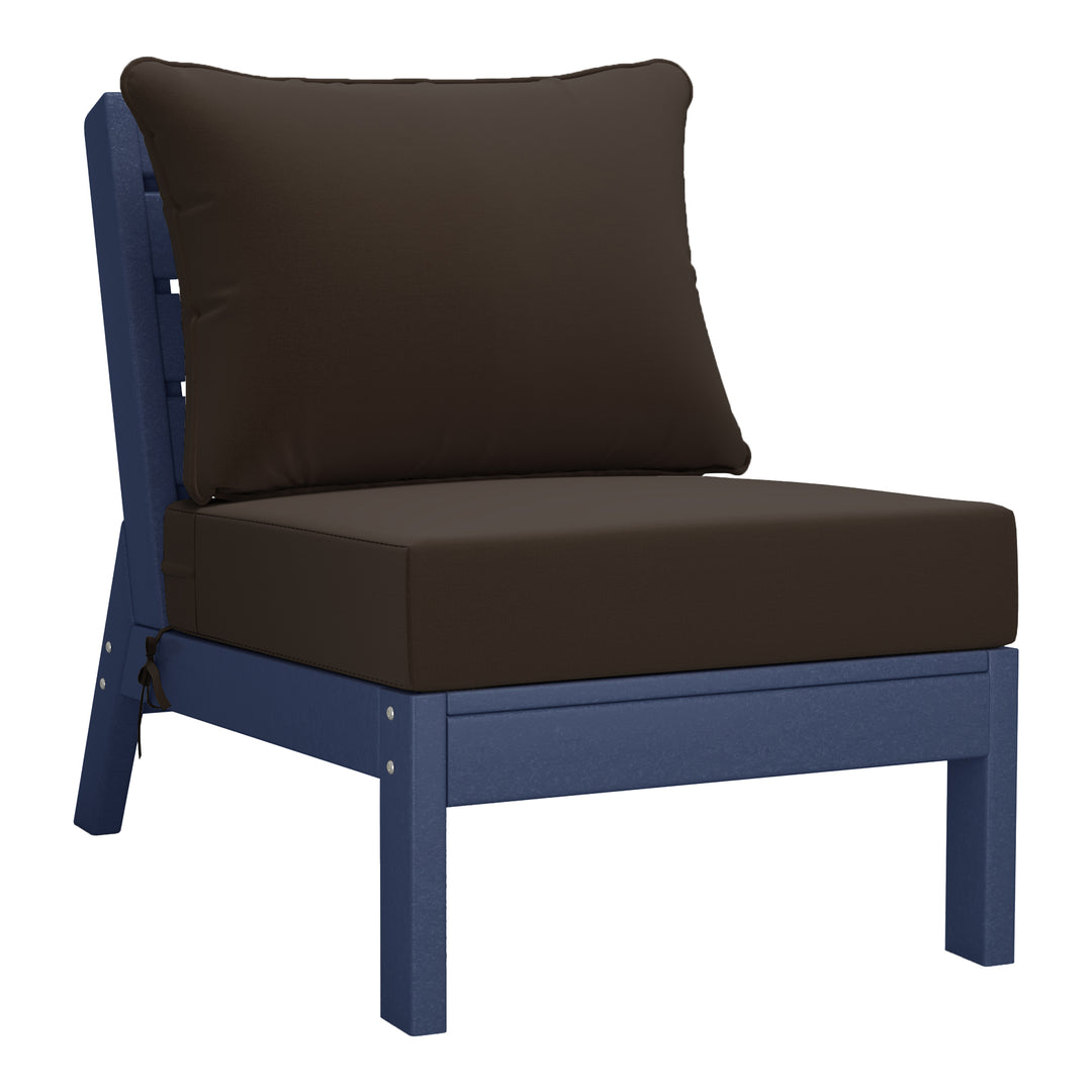 Avalon Outdoor Patio HDPE Sectional Sofa with Patio Cushions