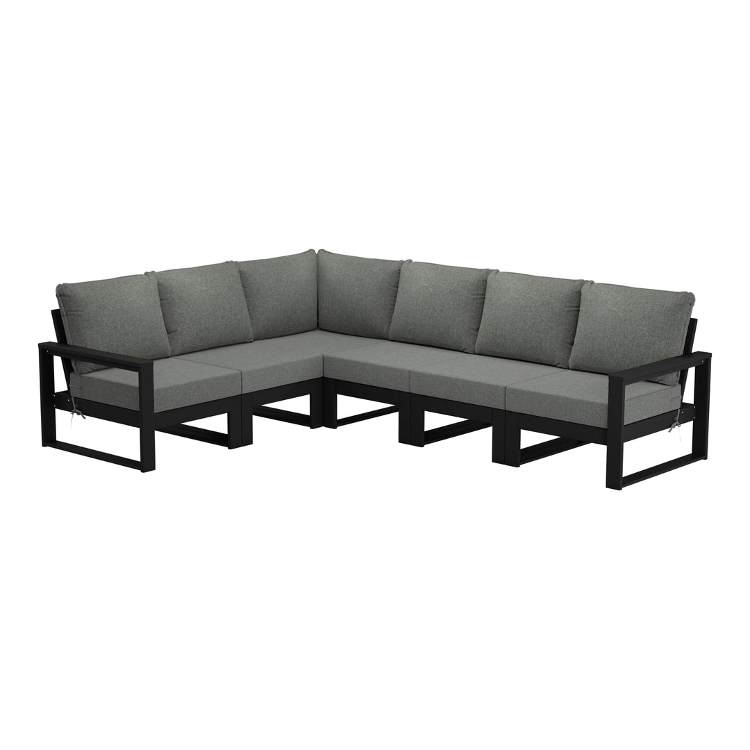 Montara 6-Piece Outdoor L-Shaped Patio Corner Sectional Sofa Conversation Set