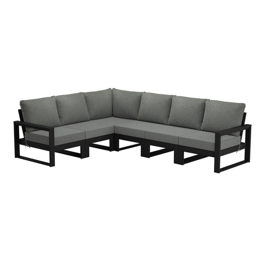 Montara 6-Piece Outdoor L-Shaped Patio Corner Sectional Sofa Conversation Set