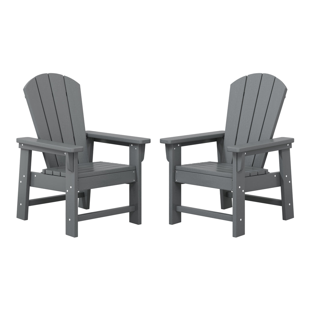 Malibu Kids Outdoor Adirondack Plastic Patio Chair (Set of 2)