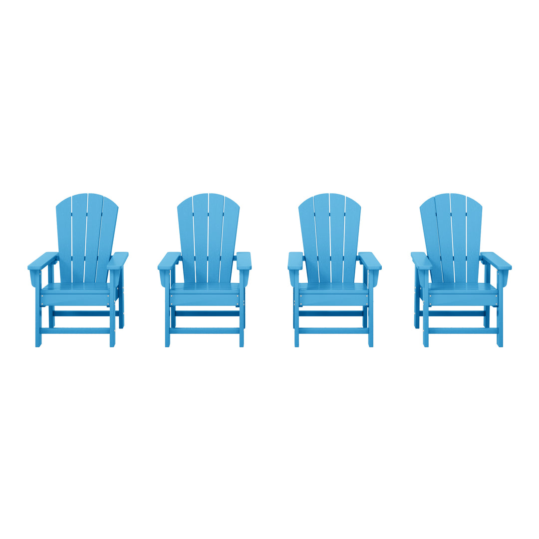 Malibu Kids Outdoor Adirondack Plastic Patio Chair (Set of 4)