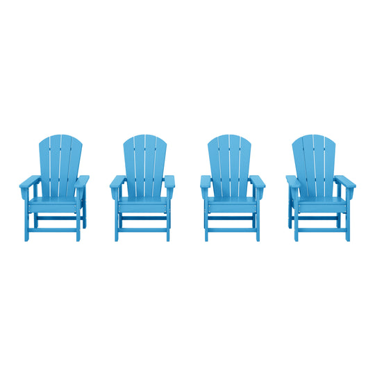 Malibu Kids Outdoor Adirondack Plastic Patio Chair (Set of 4)
