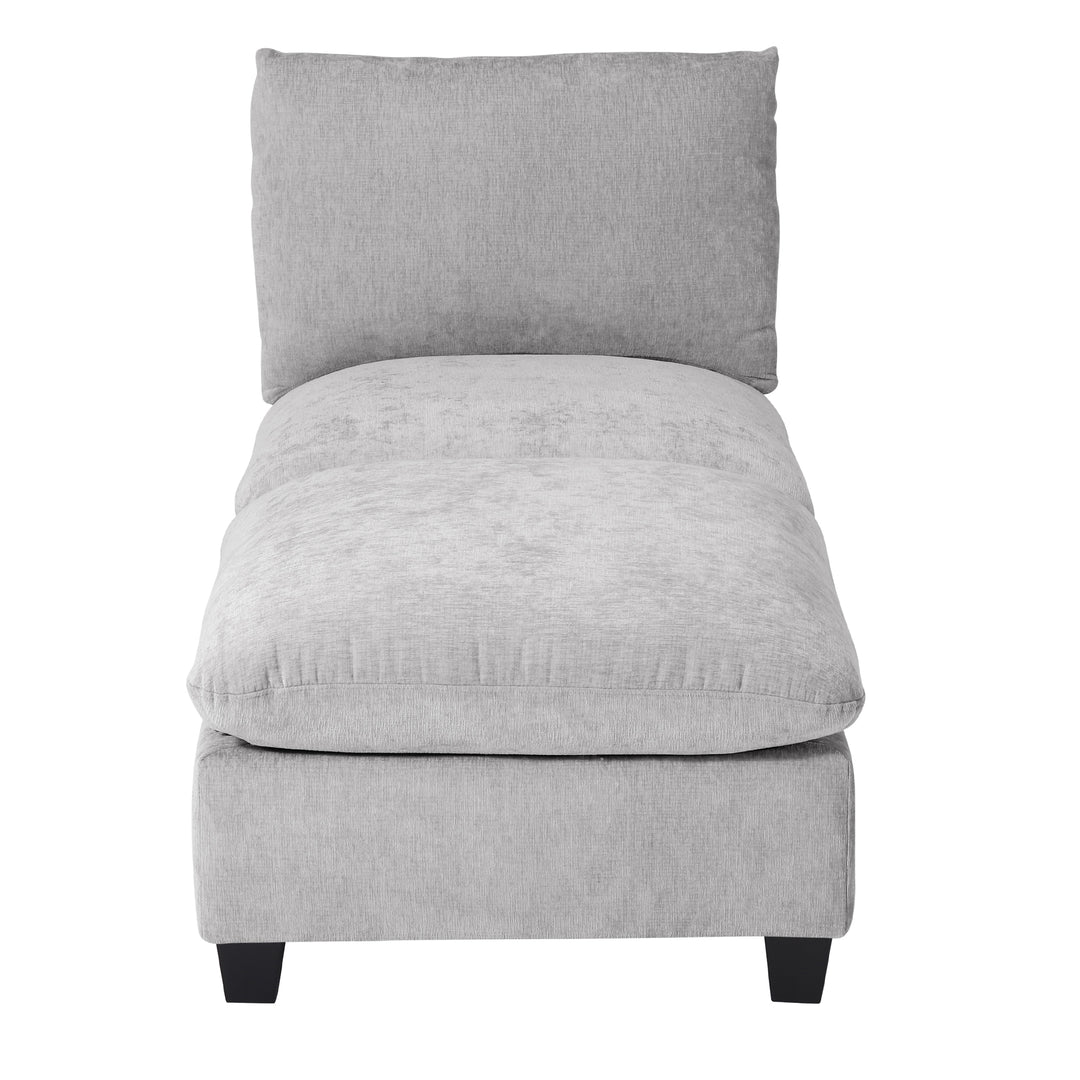 Augusta 68.5" Chenille Upholstered Indoor Chaise Lounge Chair