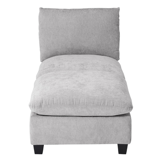 Augusta 68.5" Chenille Upholstered Indoor Chaise Lounge Chair