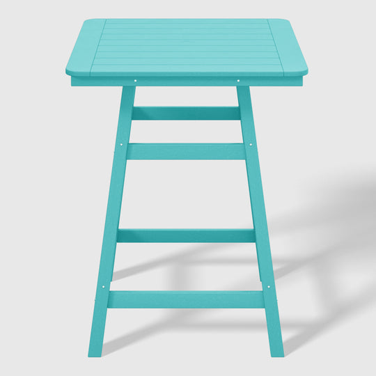 Malibu Square Outdoor Patio Counter High Bistro Bar Table With Umbrella Hole
