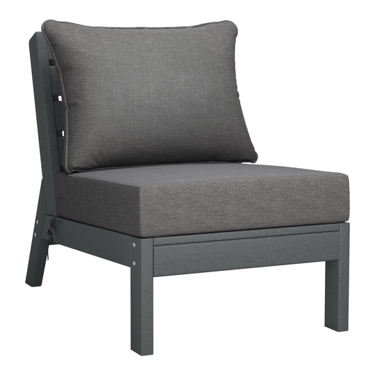 Avalon Outdoor Patio HDPE Sectional Sofa with Patio Cushions