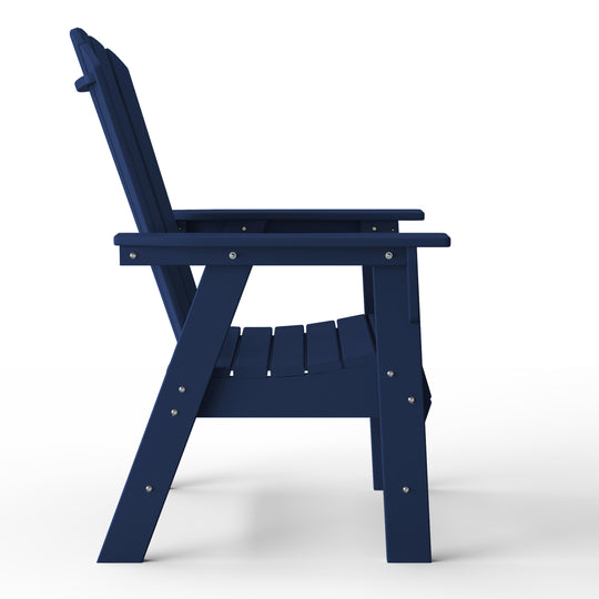 Dylan Outdoor Patio Shell-back Adirondack Dining Chair Weather Resistant