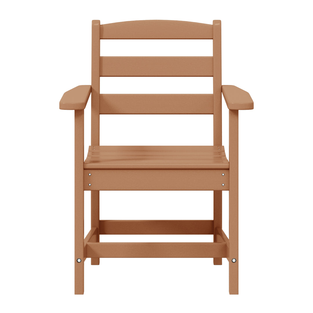 Ashore Outdoor HDPE Patio Classic Dining Arm Chair