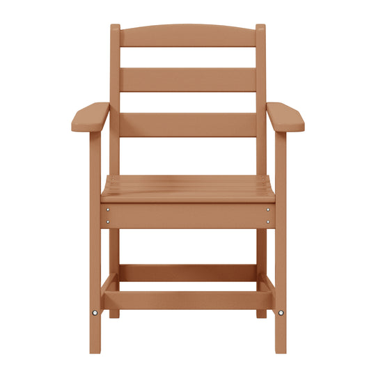 Ashore Outdoor HDPE Patio Classic Dining Arm Chair