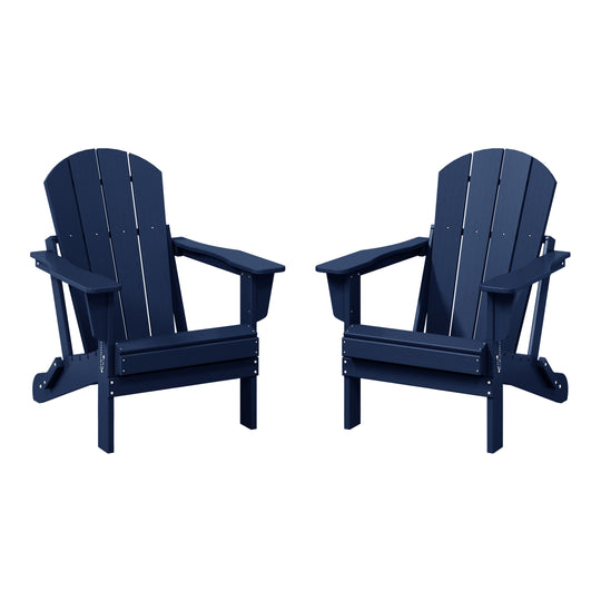 Malibu 2 piece set outdoor folding Poly Adirondack chair