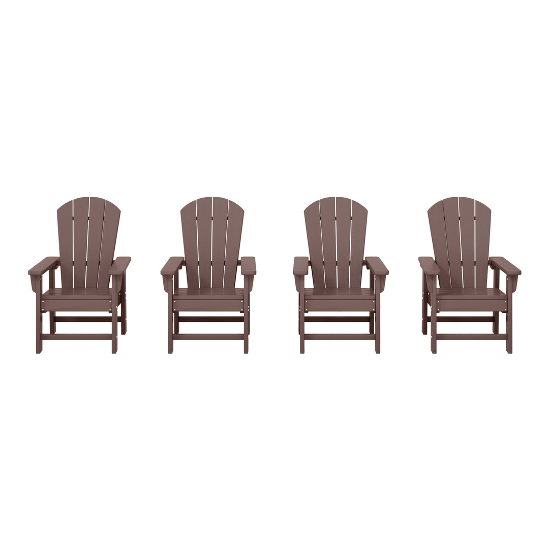 Malibu Kids Outdoor Adirondack Plastic Patio Chair (Set of 4)