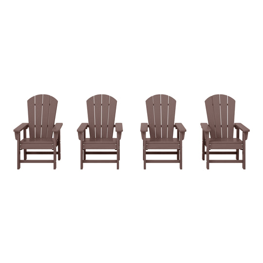 Malibu Kids Outdoor Adirondack Plastic Patio Chair (Set of 4)