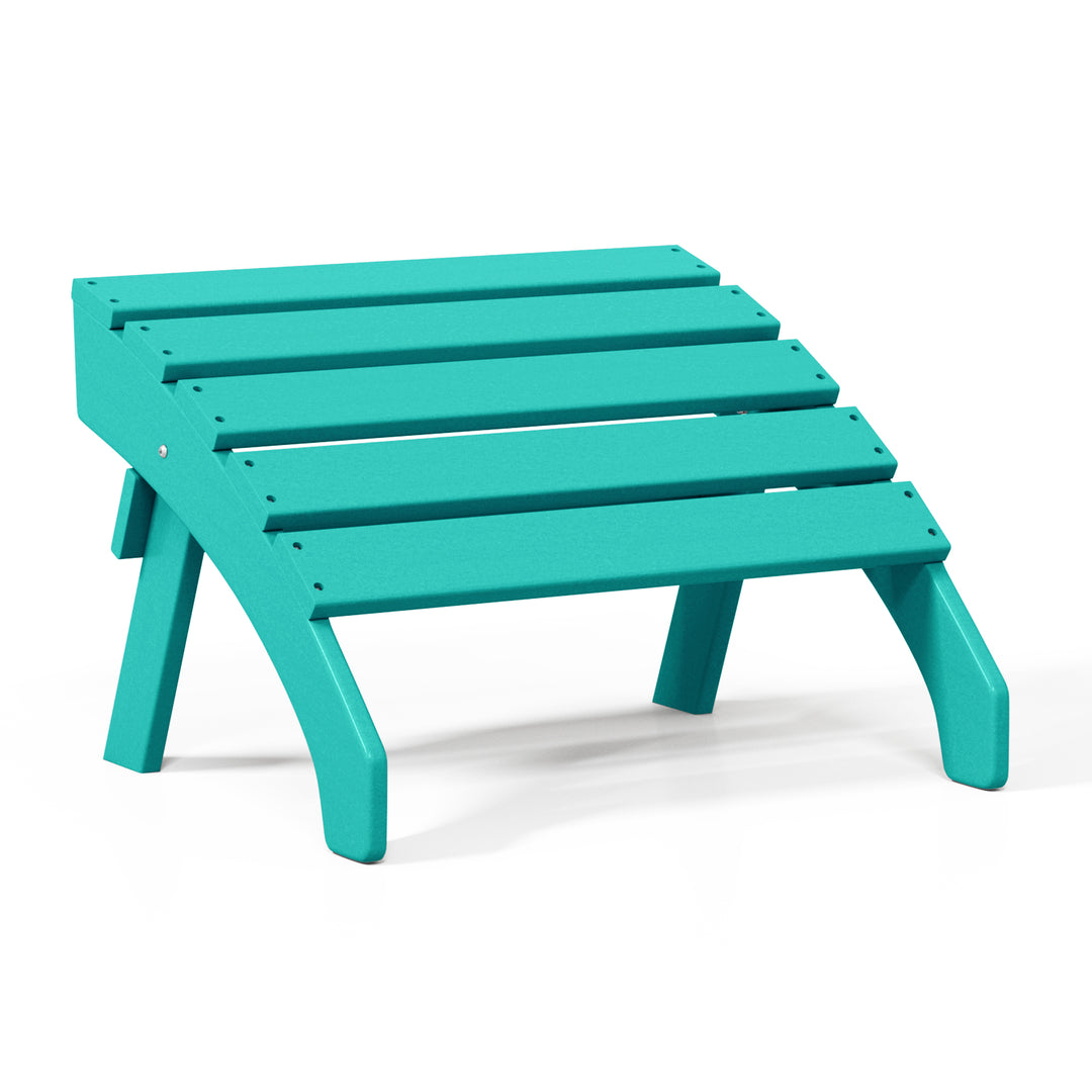 Dylan Outdoor Patio HDPE Adirondack Ottoman Footrest