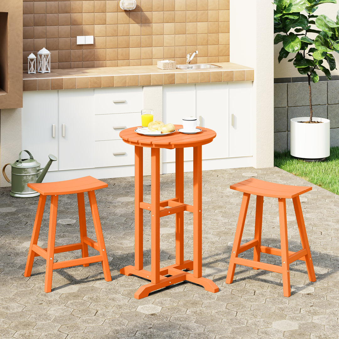 Malibu Outdoor Patio Counter Height Bar Stools Bistro Bar Table Set