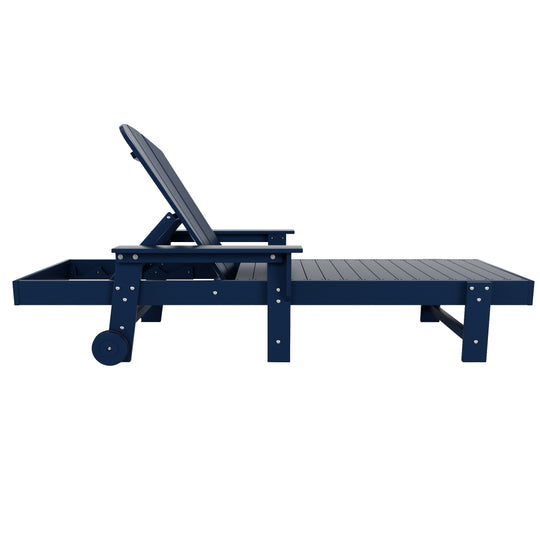 Malibu Reclining Chaise Lounge With Arms & Wheels