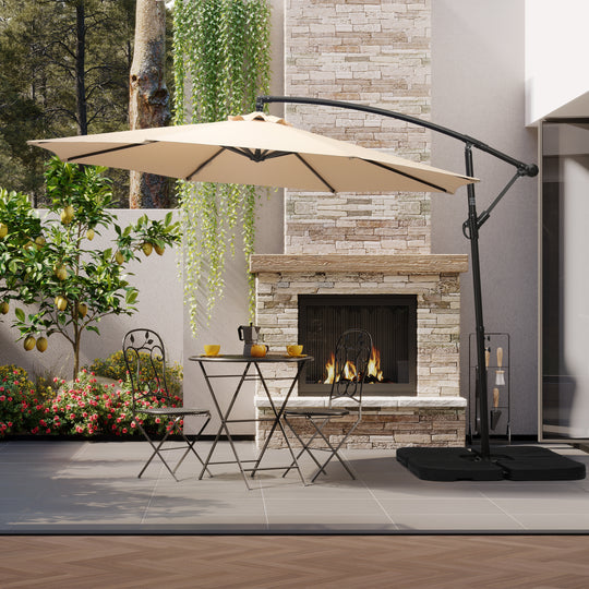 Julia 10 ft. Outdoor / Patio Cantilever Hanging Umbrella