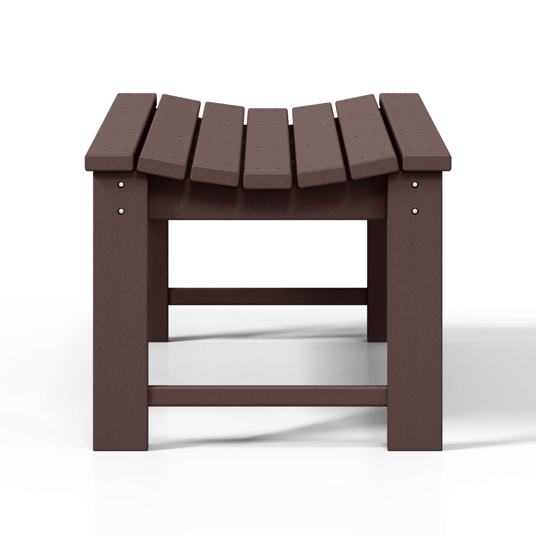 Malibu 48" length backless Poly Wood Outdoor / Garden bench
