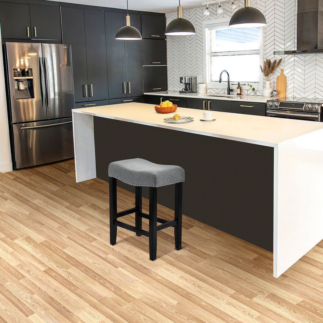 Lenox 24" upholstered nail head bar counter stool