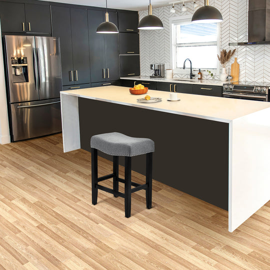 Lenox 24" upholstered nail head bar counter stool