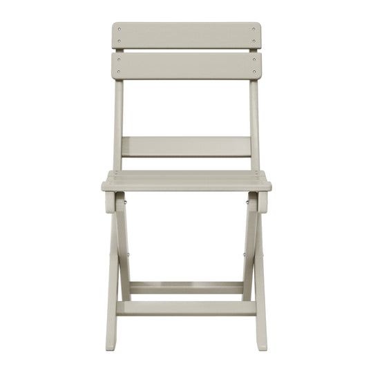 Malibu 3-Piece Outdoor HDPE Folding Patio Bistro Table and Chairs