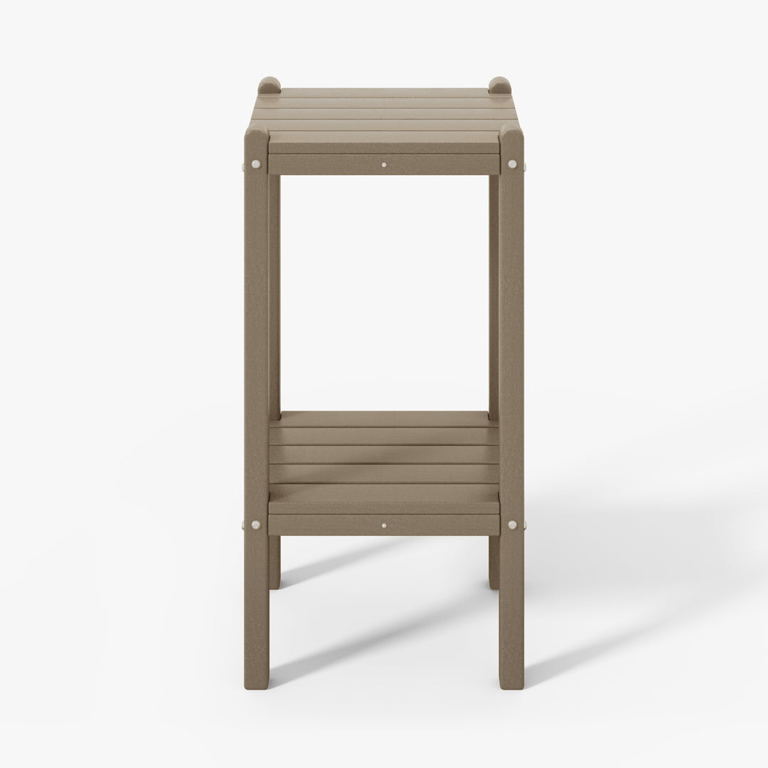 Malibu 36" Outdoor Adirondack HDPE 2-Tier Patio Side Table