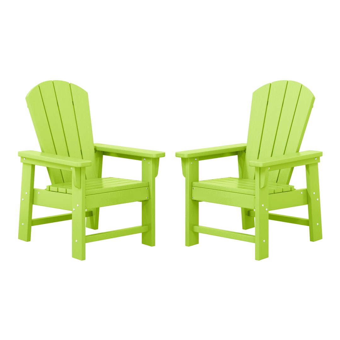 Malibu Kids Outdoor Adirondack Plastic Patio Chair (Set of 2)
