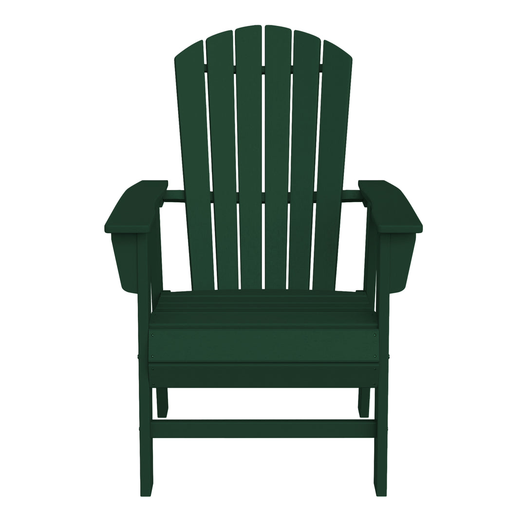 Dylan Outdoor Patio Shell-back Adirondack Dining Chair Weather Resistant