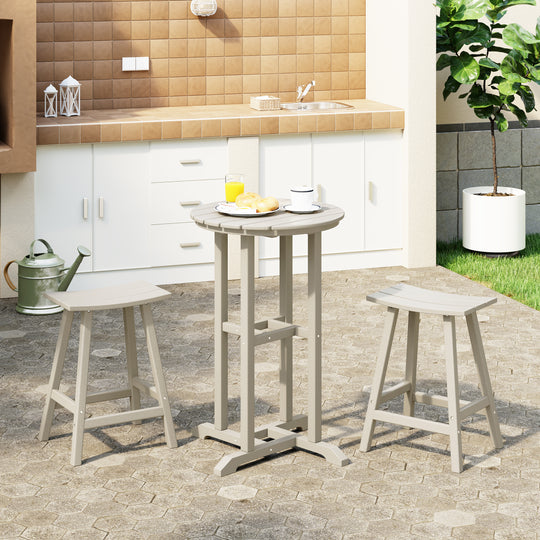 Malibu Outdoor Patio Counter Height Bar Stools Bistro Bar Table Set