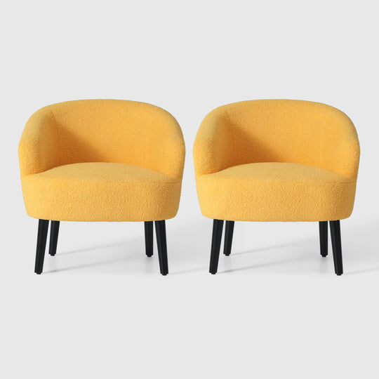 Alexandria 29" Wide Mid Century Modern Club Barrel Accent Armchair (Set of 2)