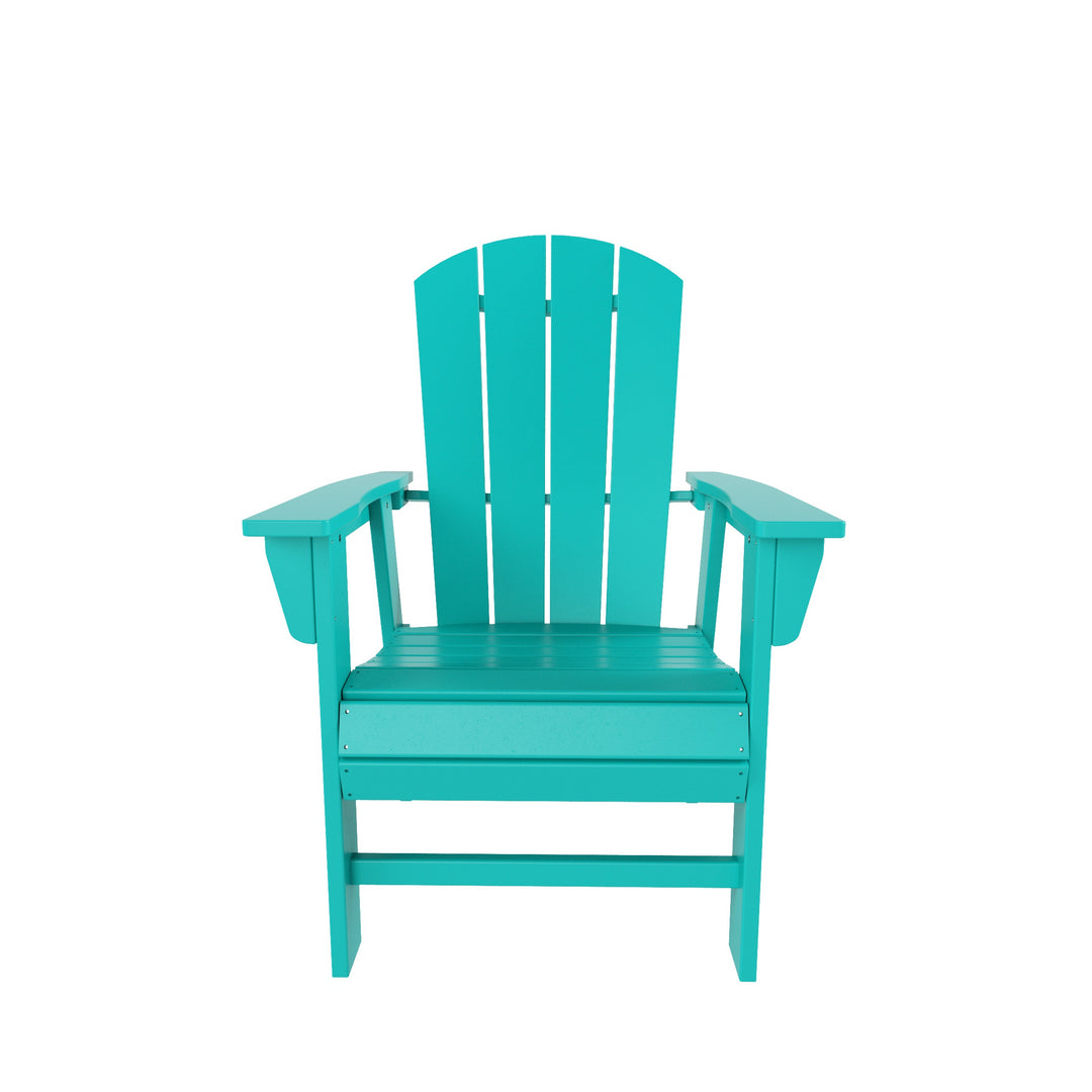 Malibu Outdoor Patio HDPE Plastic Adirondack Dining Chair