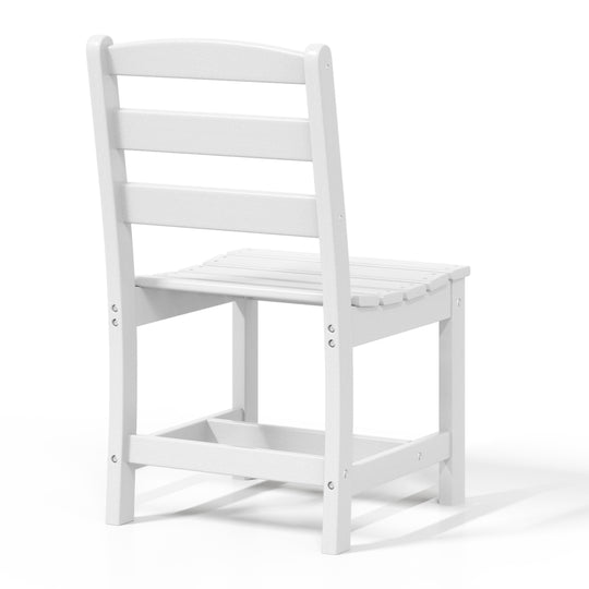 Ashore Outdoor HDPE Patio Classic Armless Dining Side Chair