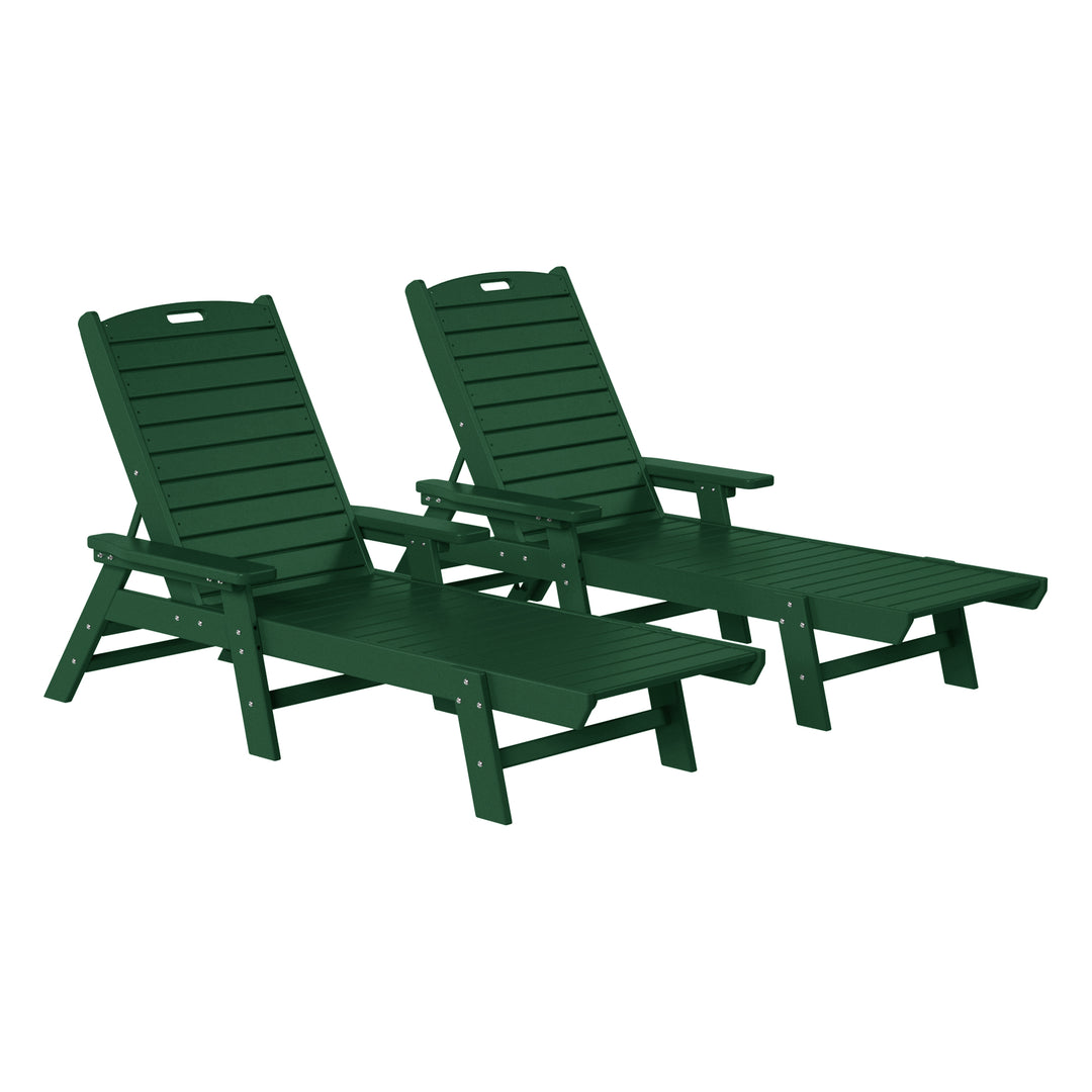 Malibu Poly Reclining Chaise Lounge (Set Of 2)