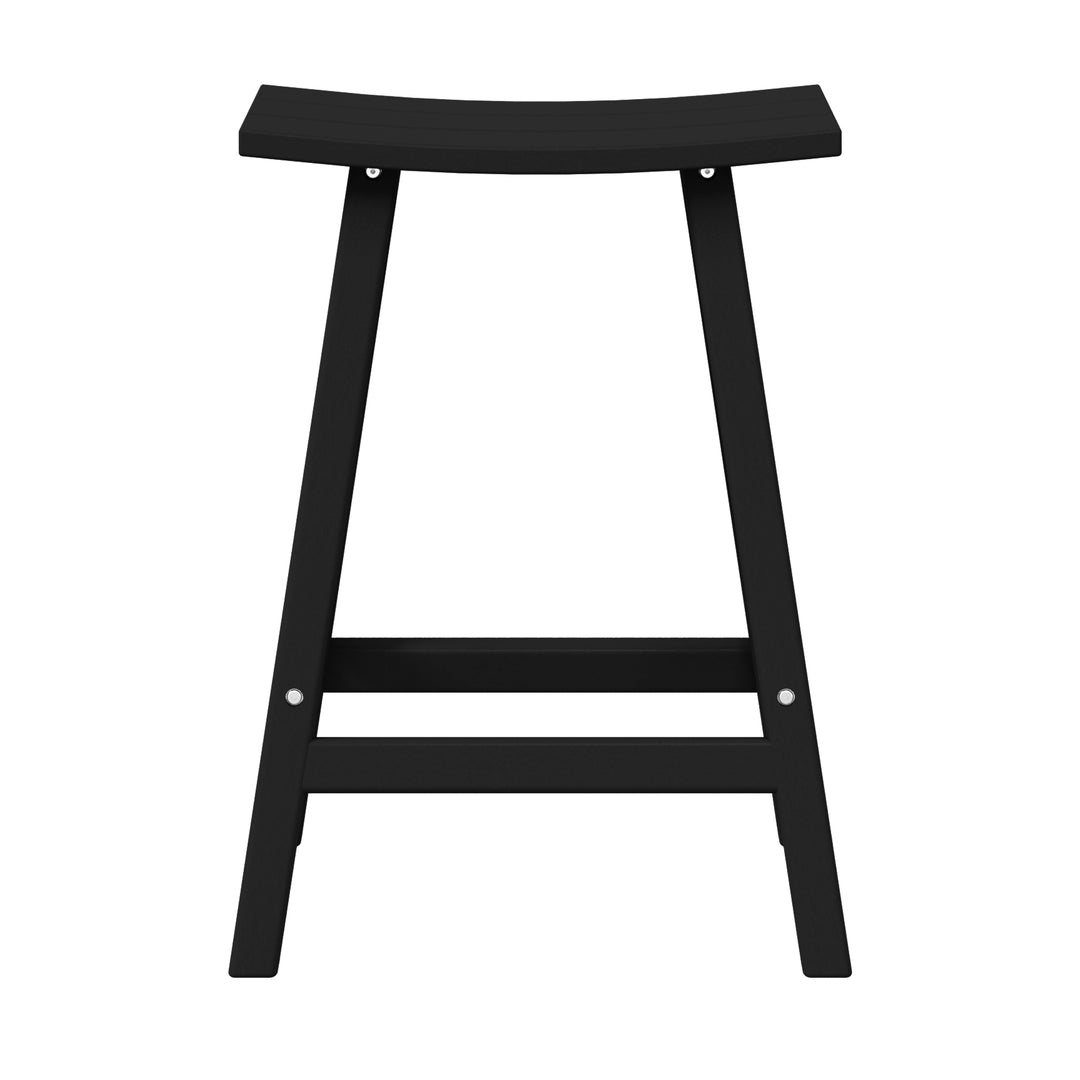 Malibu 24" height Outdoor / Patio Saddle bar stool