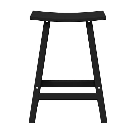 Malibu 24" height Outdoor / Patio Saddle bar stool